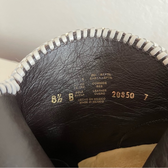 Allens Python Ankle Boots/ Azulado Kyra Almond Toe Boots - Picture 8 of 9